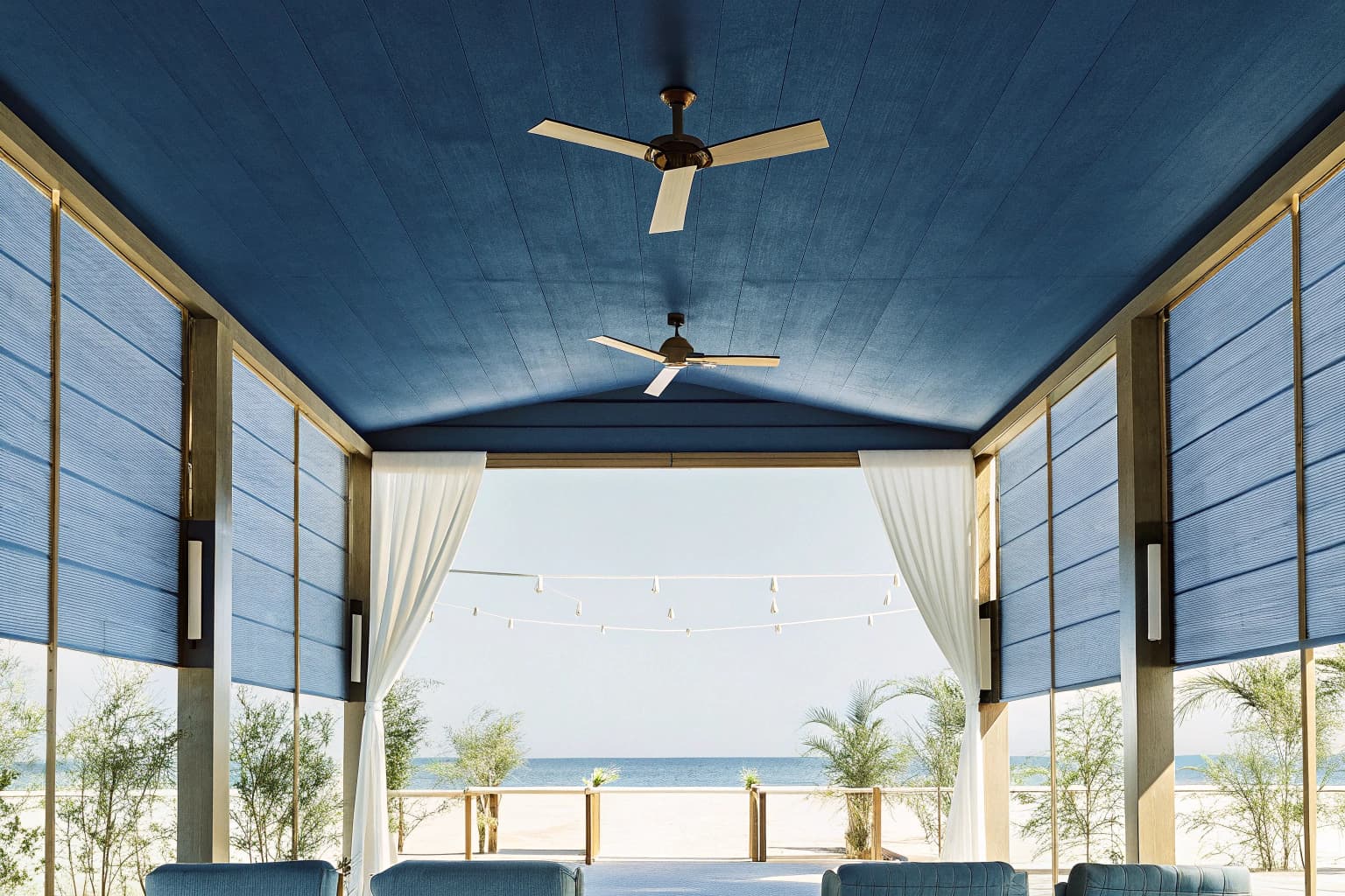 Open-air lounge with coastal breeze