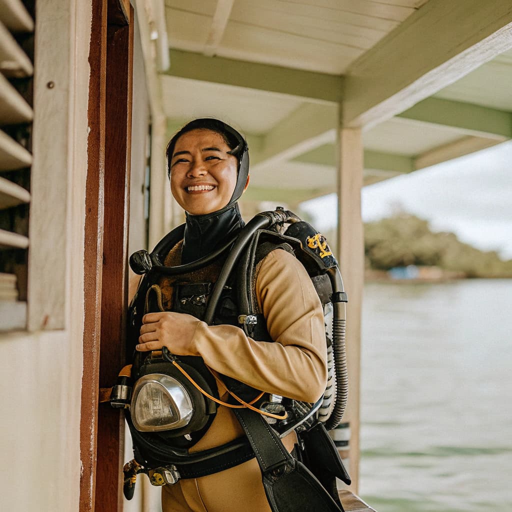 Portrait of marine scientist smiling
